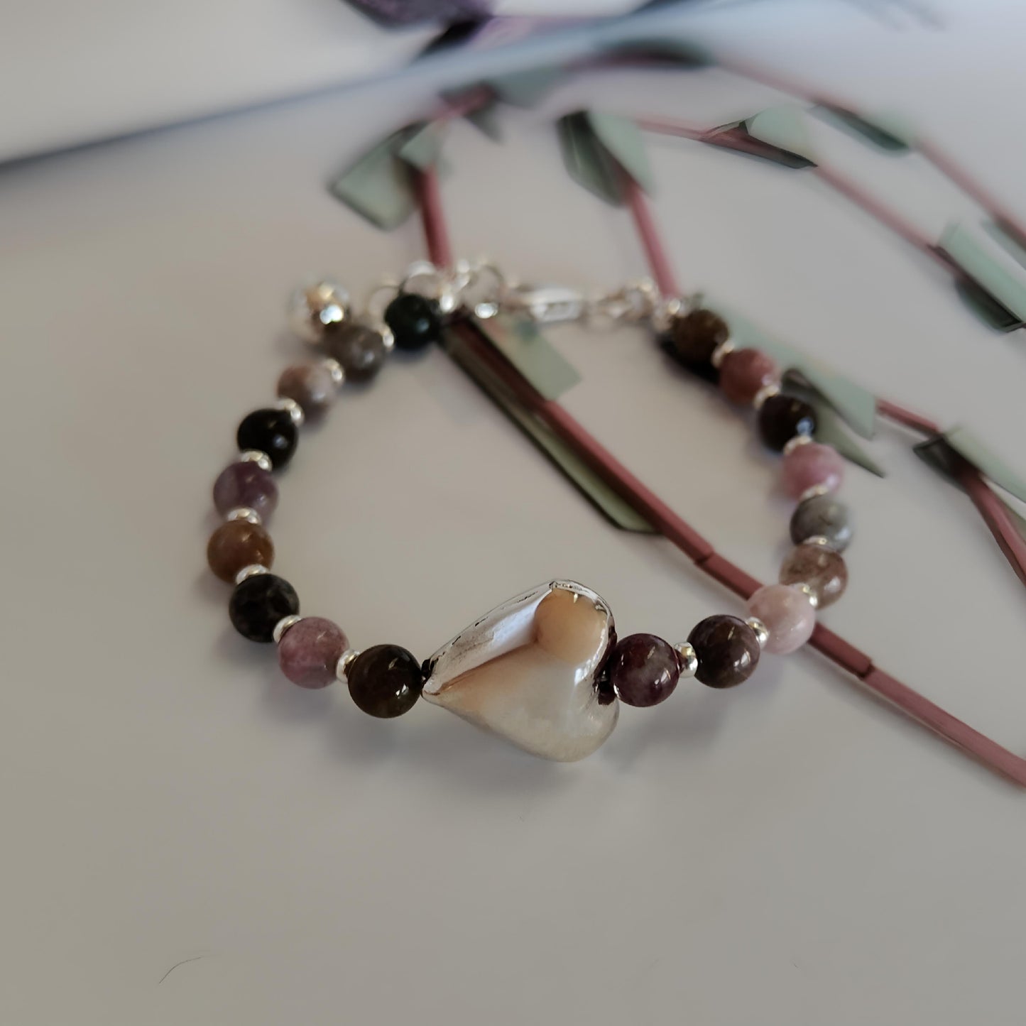 ST07 - Bracciale in Argento 925 con Tormalina Multicolore