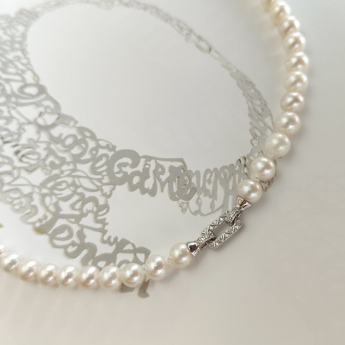 ST026 - Filo di Perle d'Acqua Dolce con Chiusura in Argento 925
