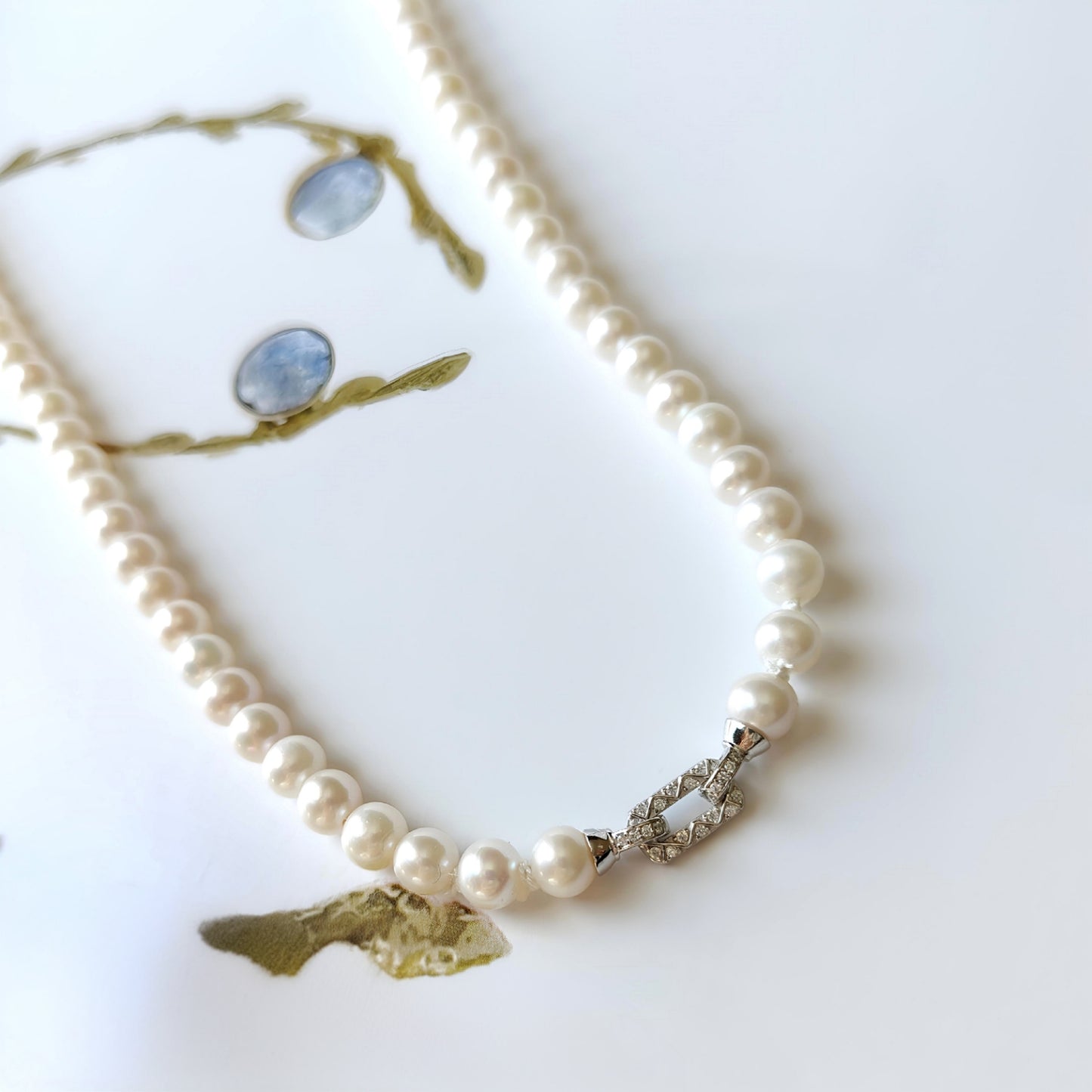 ST026 - Filo di Perle d'Acqua Dolce con Chiusura in Argento 925