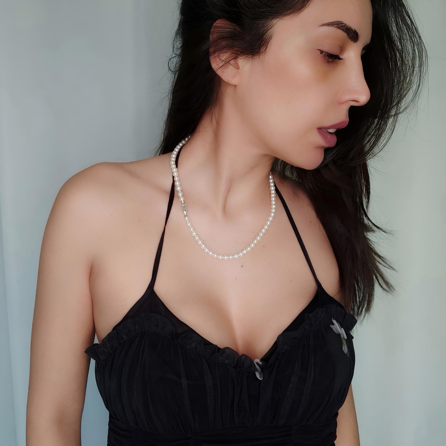 ST026 - Filo di Perle d'Acqua Dolce con Chiusura in Argento 925