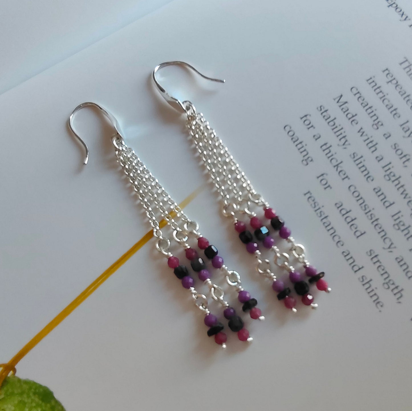 ST033 - Orecchini pendenti in argento e pietra naturali