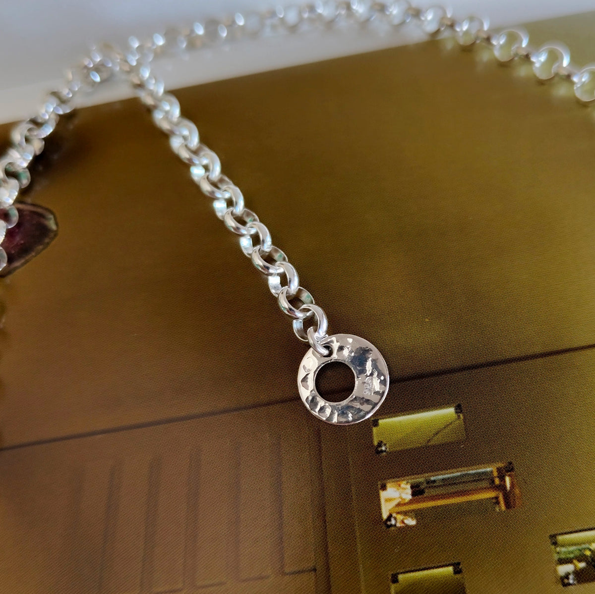 EST070 - Collana con topazio rosa, argento 925
