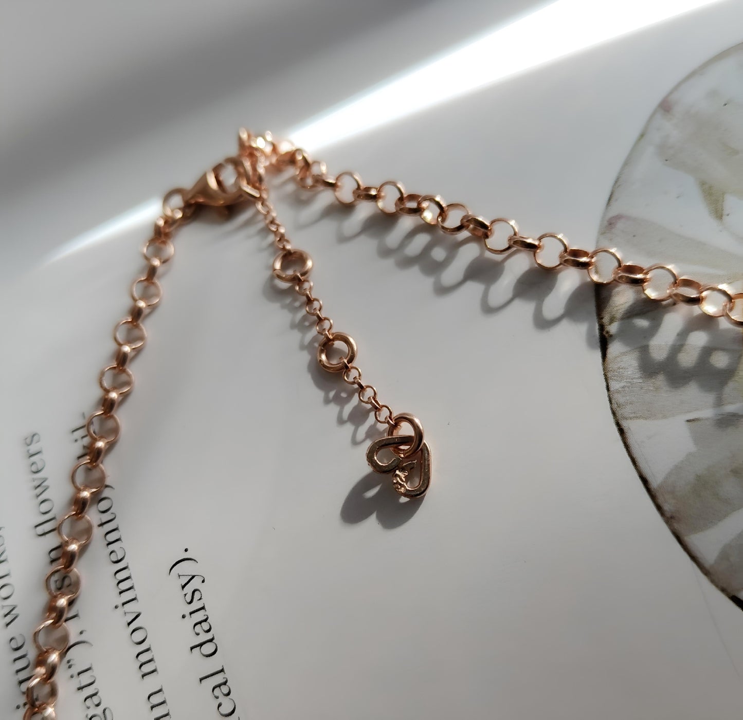 ST013 - Collana Tormalina in Argento 925 Placcato Oro Rosa